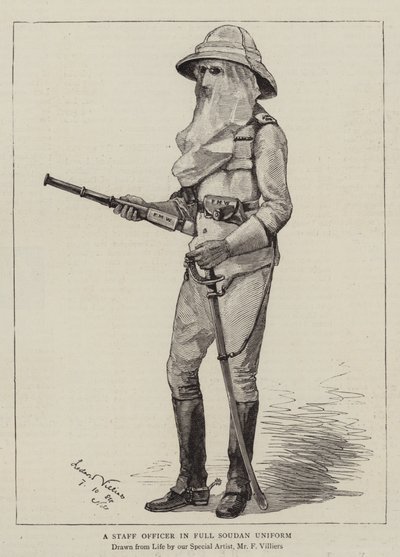総武装制服姿の参謀 作： Frederic Villiers